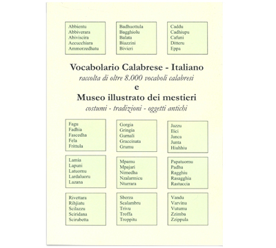 Vocabolario calabrese - italiano raccolta di oltre 8000 vocaboli calabresi